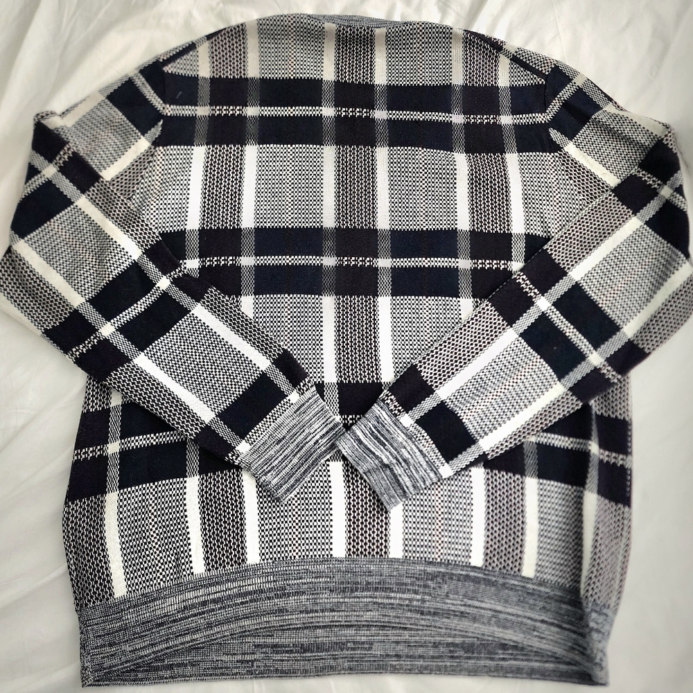 Perry Ellis Men Grey/Black/White Crewneck sweater XL